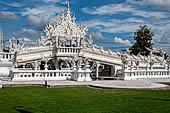 Famous Thailand temple or white temple, Wat Rong Khun,at Chiang Rai province, northern Thailand.